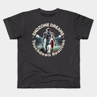 Endzone Dreams Touchdown Realities Kids T-Shirt